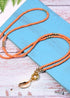 Boho Necklace, Long Blue Hippie Shell